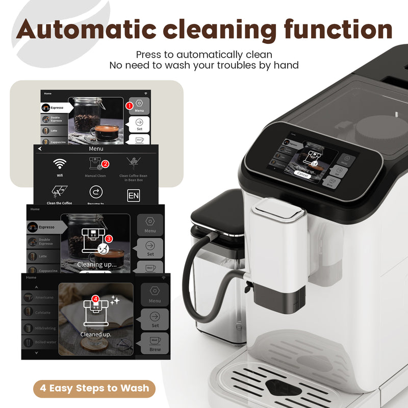 D5 Tuya Smart Espresso Machine | Fully Automatic Coffee Maker with Grinder