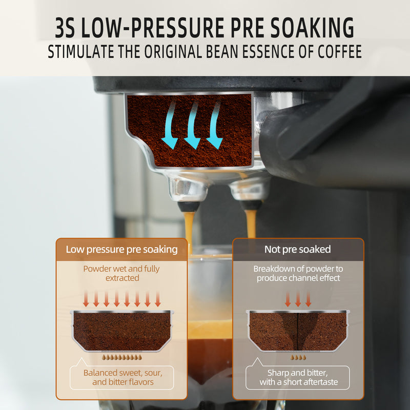 Mini Home Grain Espresso Machine – Semi Automatic Coffee Maker With Grinder