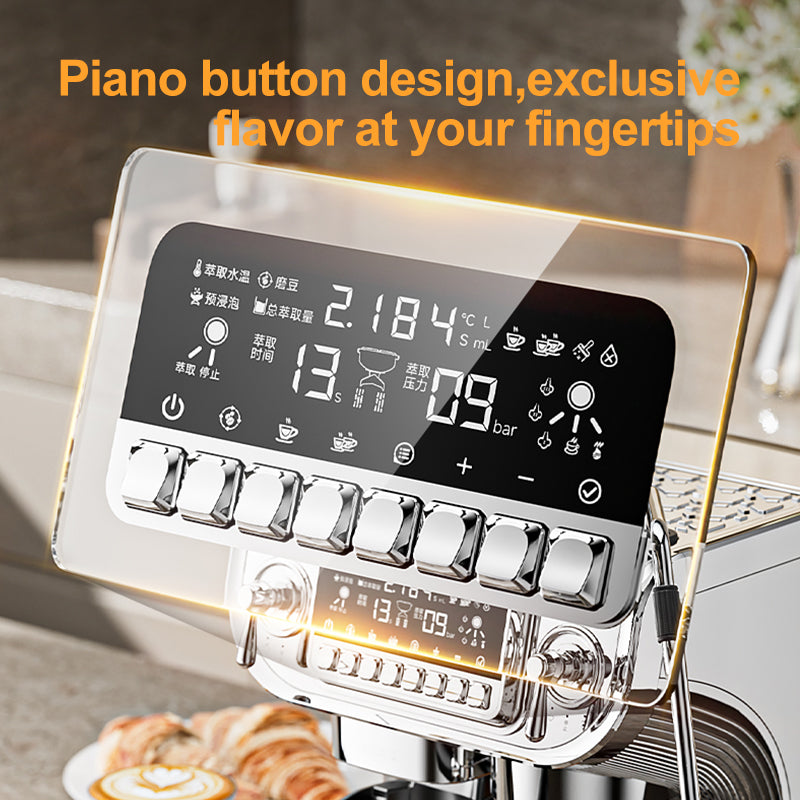 Cappuccino Express Espresso Coffee Machine with Steam Wand for Lattes & Frothing