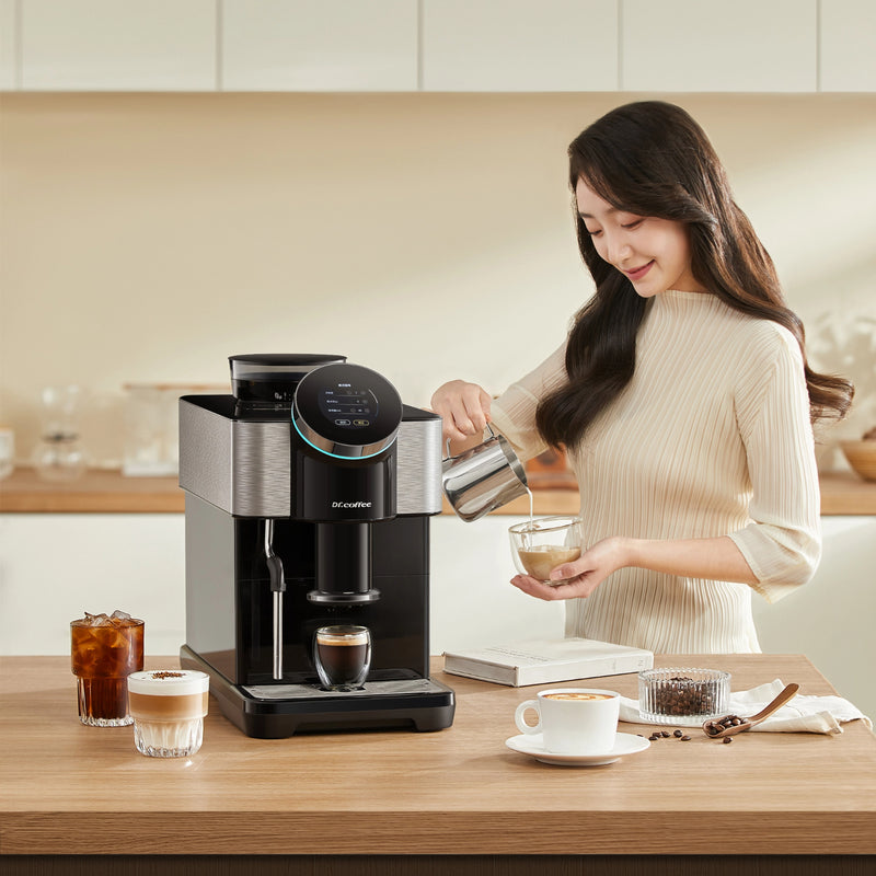 Dr Coffee H1 Automatic Espresso Machine – Household Bean-to-Cup Coffee Maker With Steam Rod